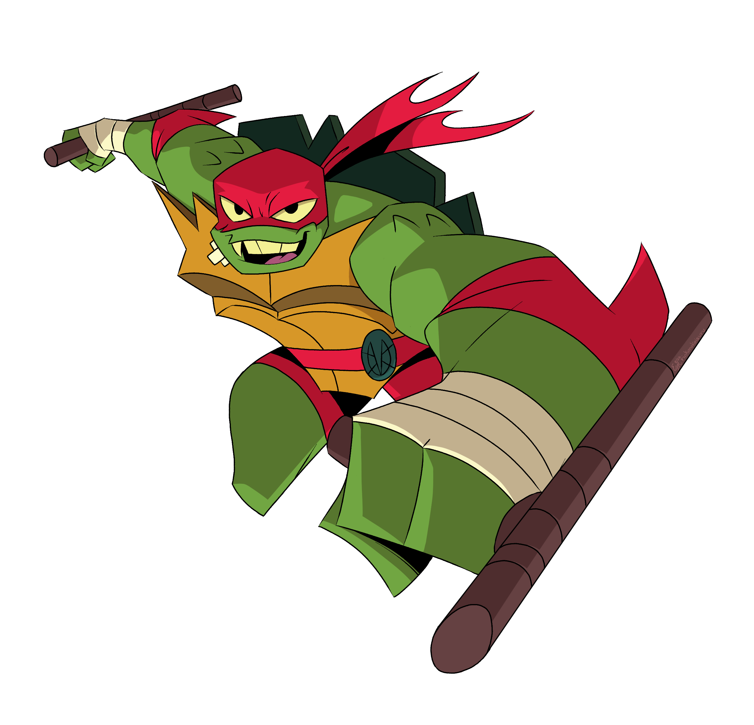 Rise of the TMNT Stock Art Redraw 4: Raphael by rinkunokoisuru on ...