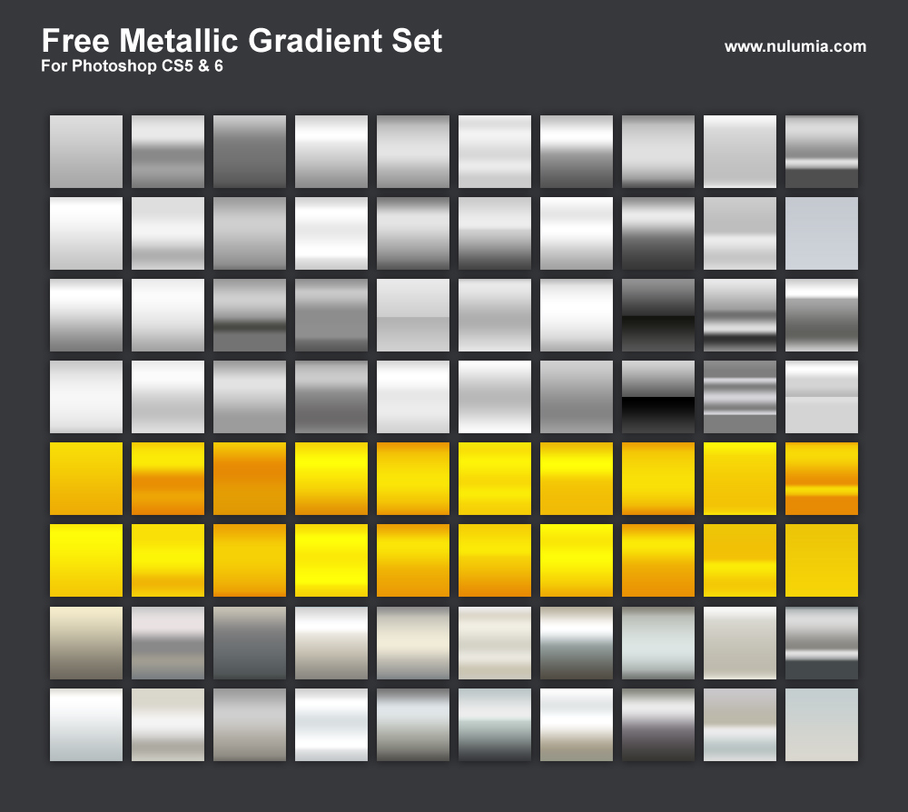 Metallic Gradient Set by Nulumia by Nulumia on DeviantArt