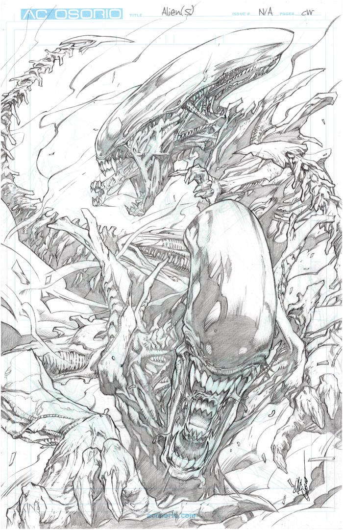 Aliens PENCILS by acosorio on DeviantArt