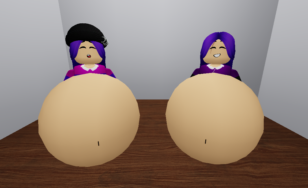 The Twins Belly Stuffed Together
