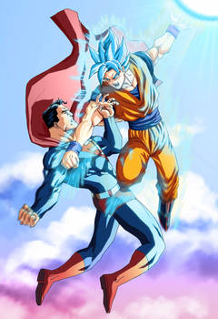 Super Saiyan Blue Goku vs Superman