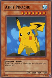 Ash's Pikachu card