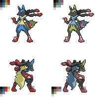 Mega Lucario - BW Style Sprite Pack by Wolfang62 on DeviantArt