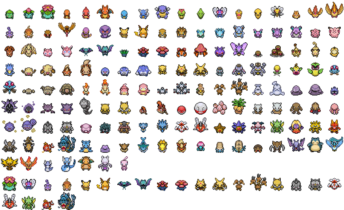 Pokémon Red/Blue/Yellow - Kanto Pokédex