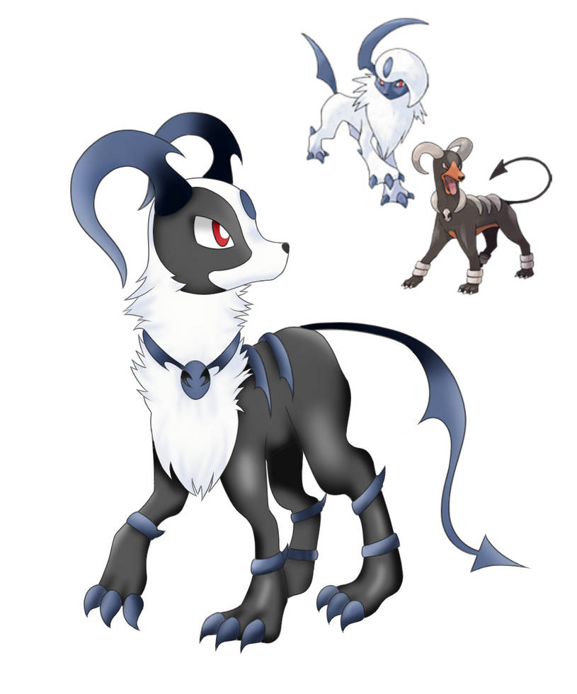 Pokemon Fusions : Absol and Houndoom by Bonsia-Lucky on DeviantArt
