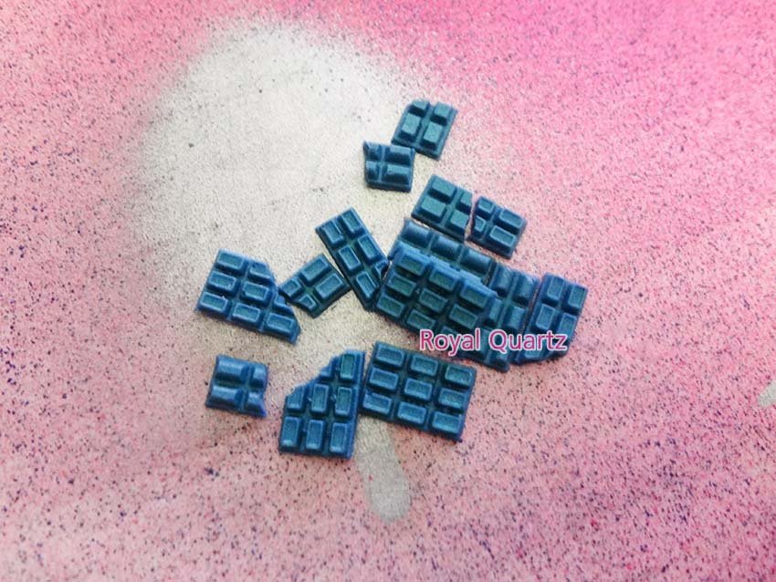 Chocolate Bars - Teal/Medium Blue by royalquartz