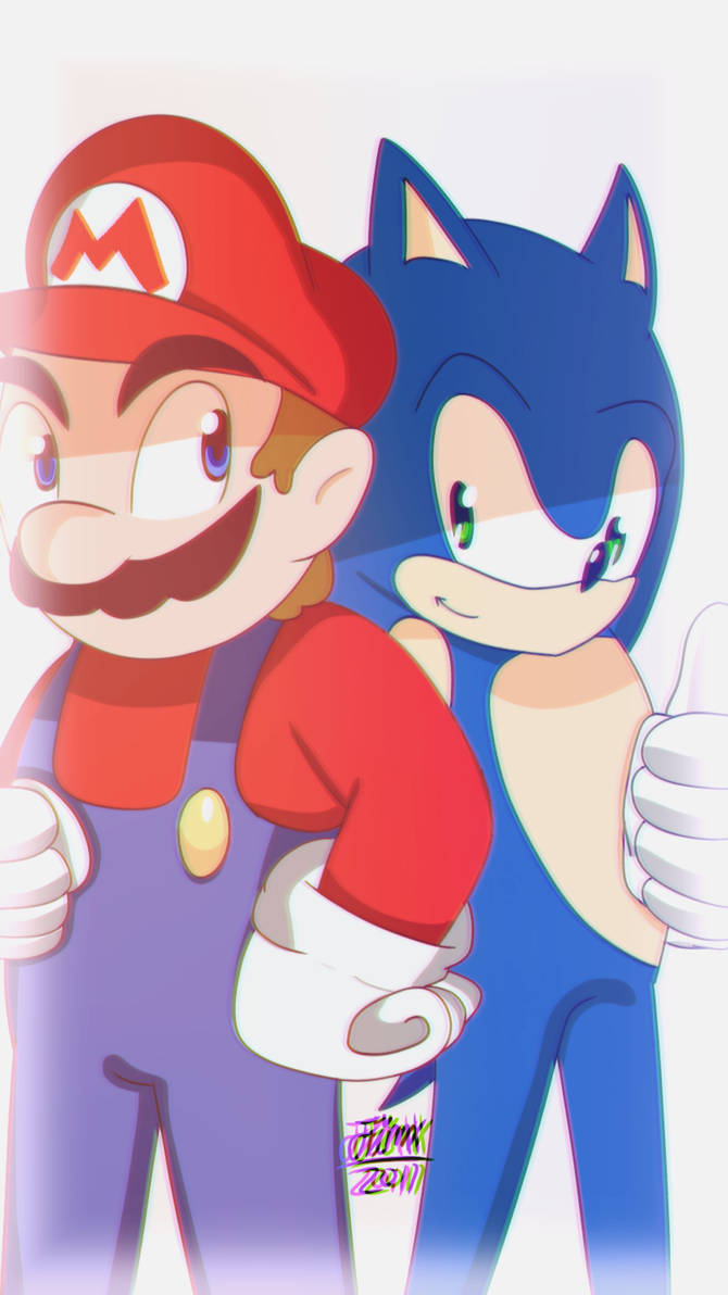 Mario and Sonic (fanart) by Jinxthekid87 on DeviantArt