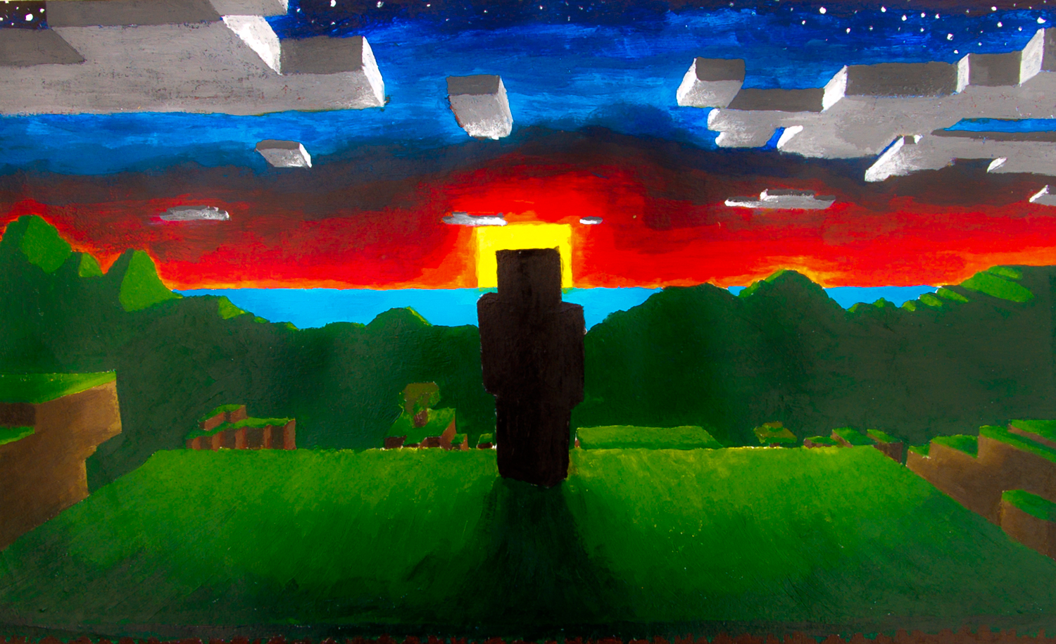 Minecraft at Sunset by CameronMcManus on DeviantArt
