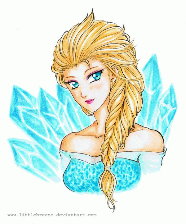 Frozen Elsa Portrait by LittleBreeze on DeviantArt