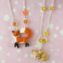 Red Fox and Fennec Necklace