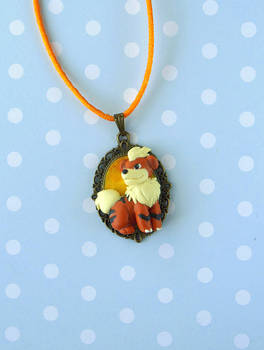 Pokemon - Growlithe Cameo Necklace