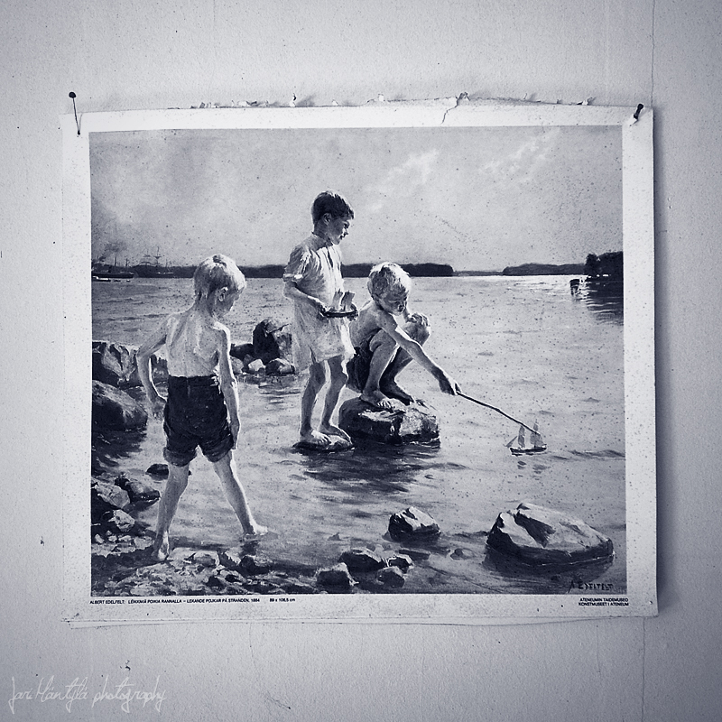 Boys playing on the shore