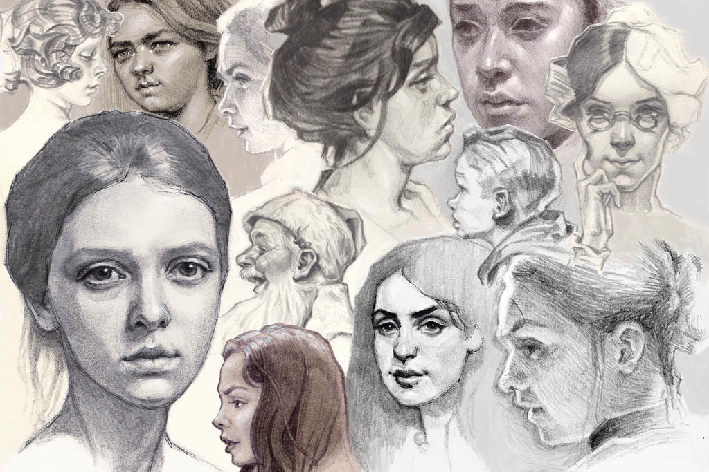Face drawings (Basic training) by oosterbe Face drawings (Basic training) by oosterbe