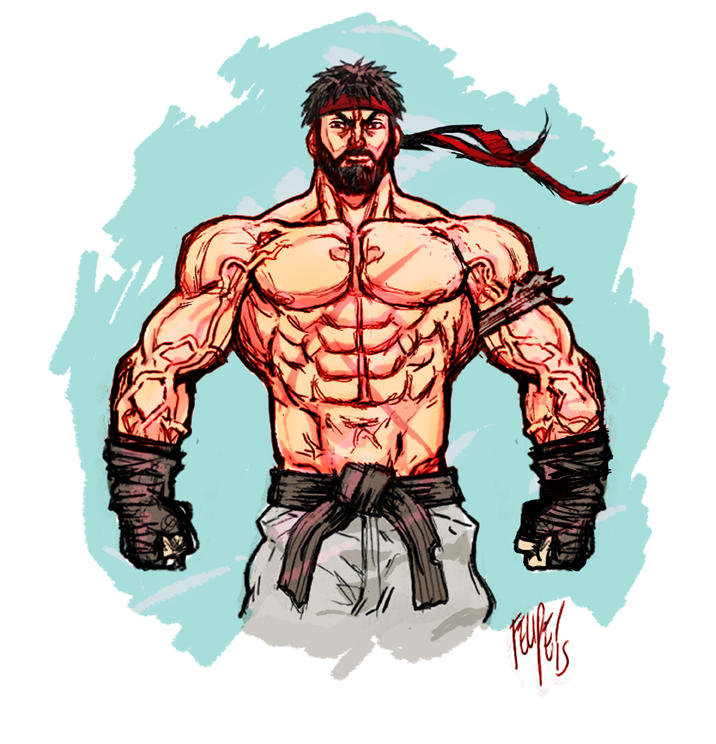 Street Fighter V: Bearded Ryu! by FelipeSmith on DeviantArt