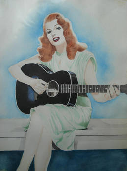 Rita Hayworth with Guitar