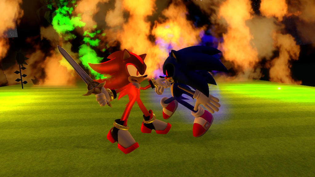 Shadow Vs Sonic EXE By CyotheLion On DeviantArt shadow-vs-sonic-exe-by-cyothelion-on-deviantart