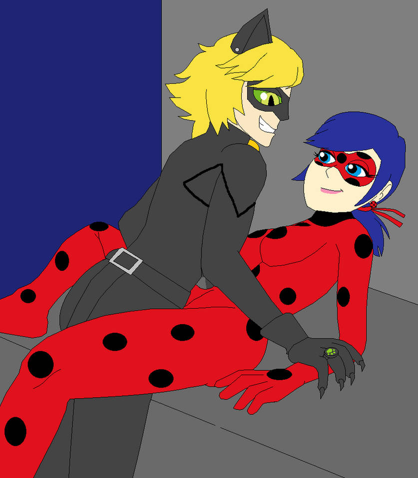 Ladybug Cat Noir roof love by CyotheLion on DeviantArt