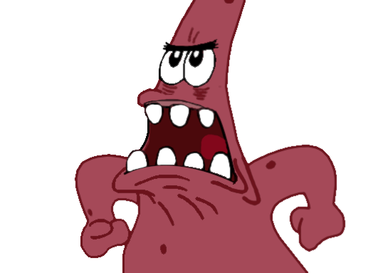 Patrick Rageing Angry Patrick Star
