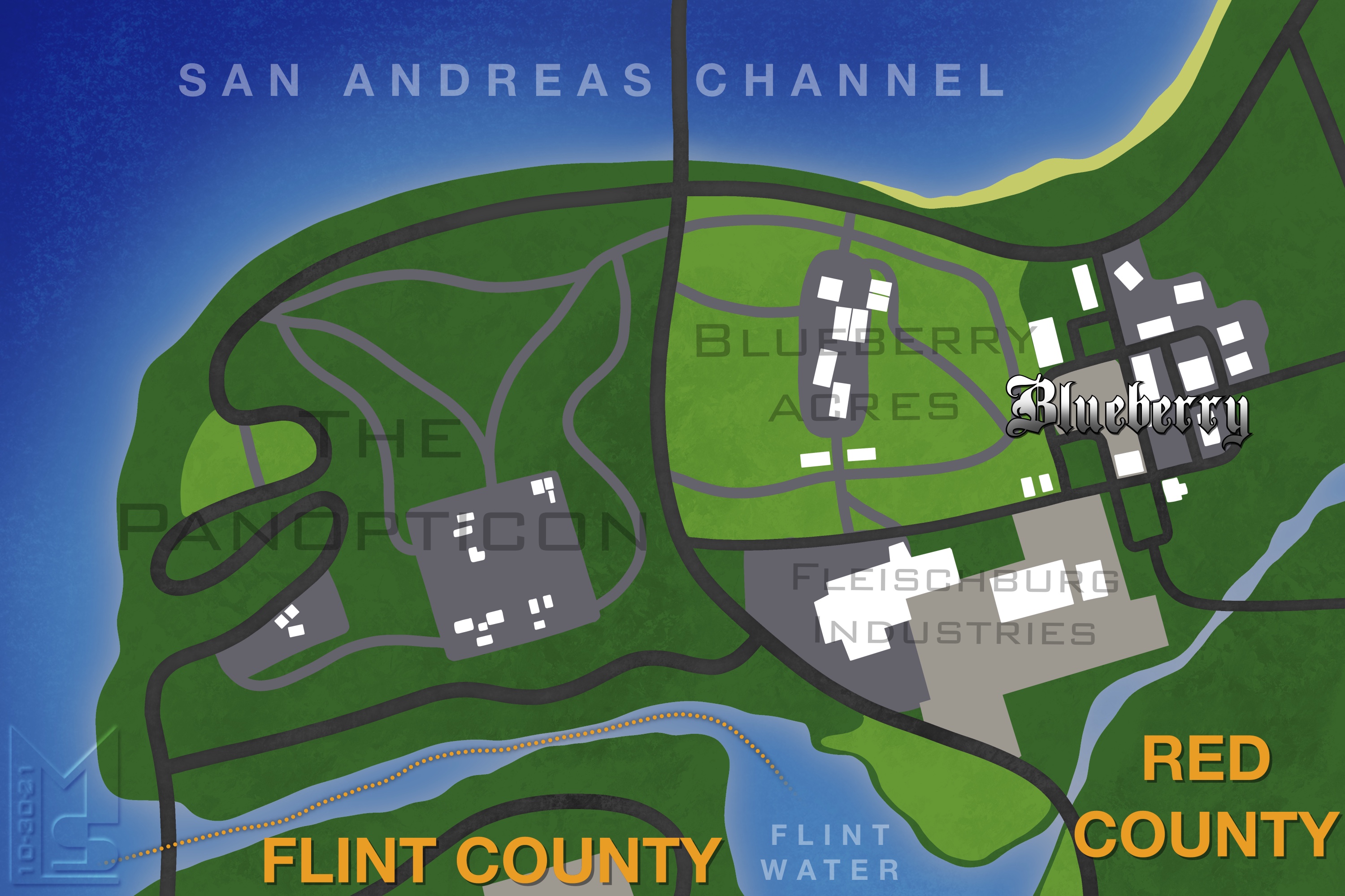 Updated Map of GTA:San Andreas With Real Life Locations (Included