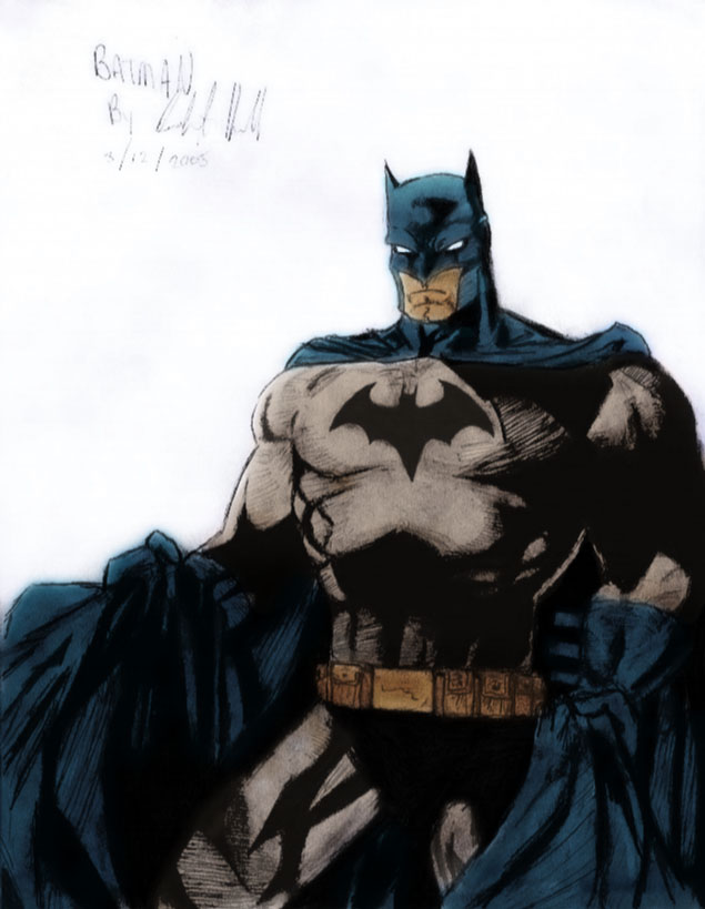 Batman art colored