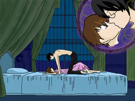 KyoyaXHaruhi-Kyoya kiss the girl?