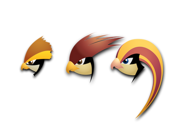 Pidgey Pidgeotto Pidgeot by KuyaNix