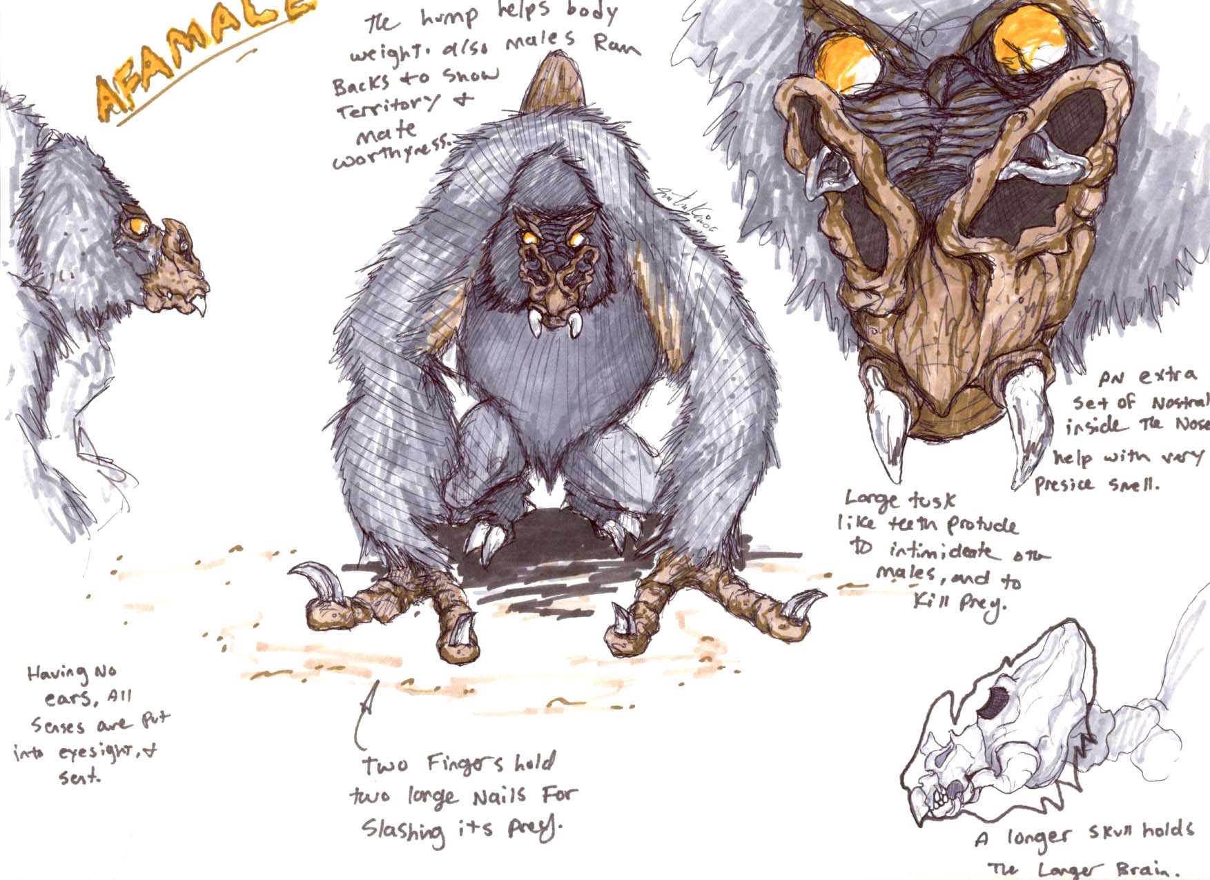 Afamale creature design 1