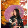 Kimono girl whit umbrella