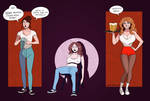 Hipster Bartender to Busty Sports Bar Waitress TF by sortimid
