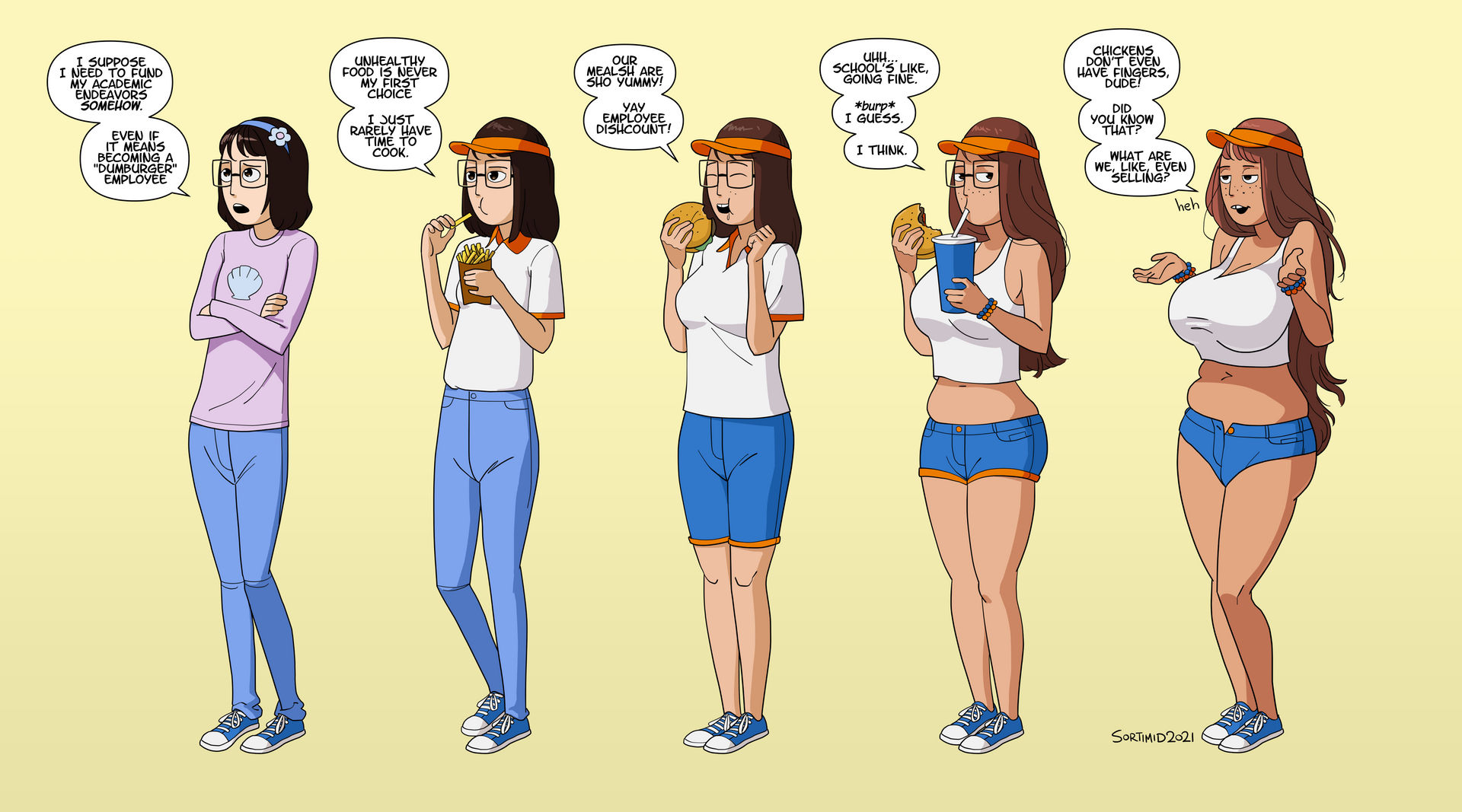Junk Food Bimbofication by sortimid r/transformation