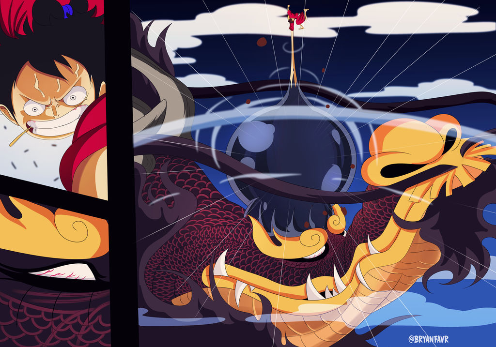 Luffy vs Kaido (One Piece Ch. 922) by bryanfavr on DeviantArt