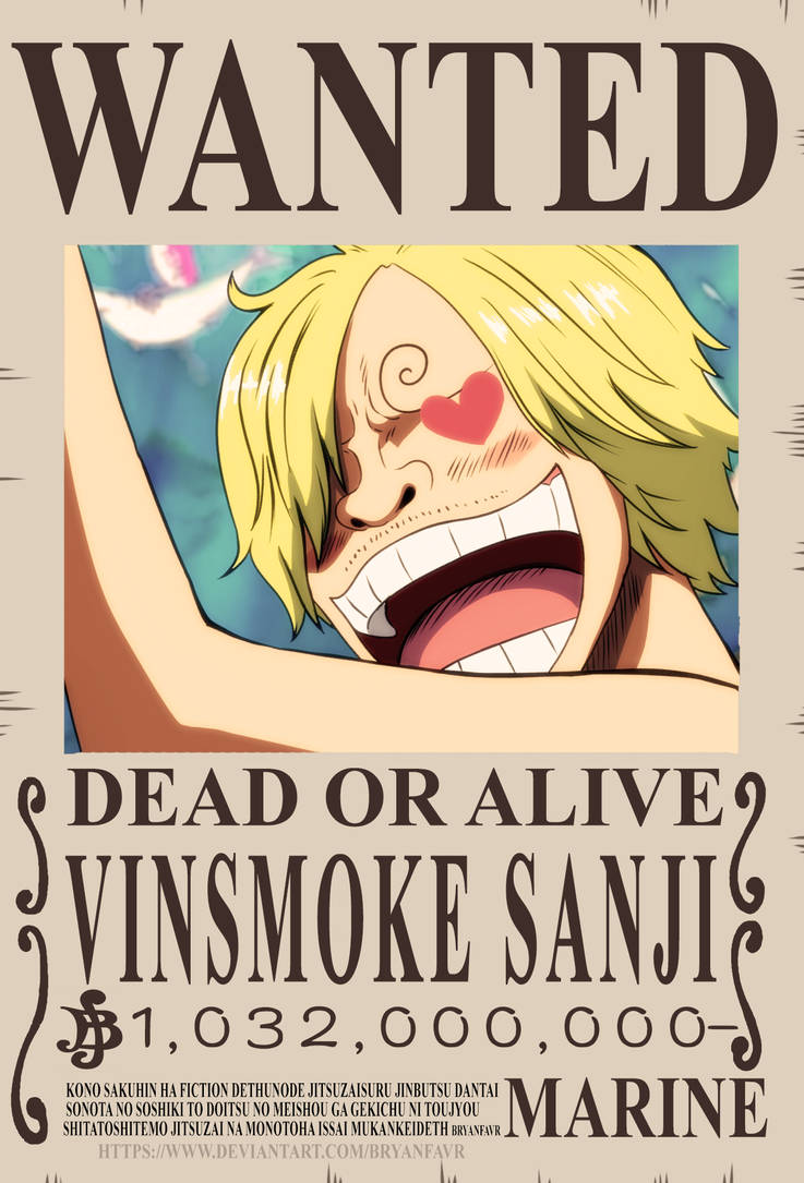 One Piece-talk — erushiii: Regarding Sanji's new wanted poster…