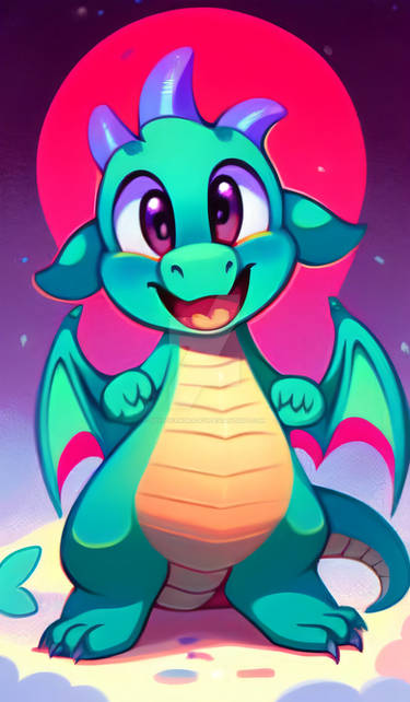 Cute Dragon art for AI (4K NFT)_573689406