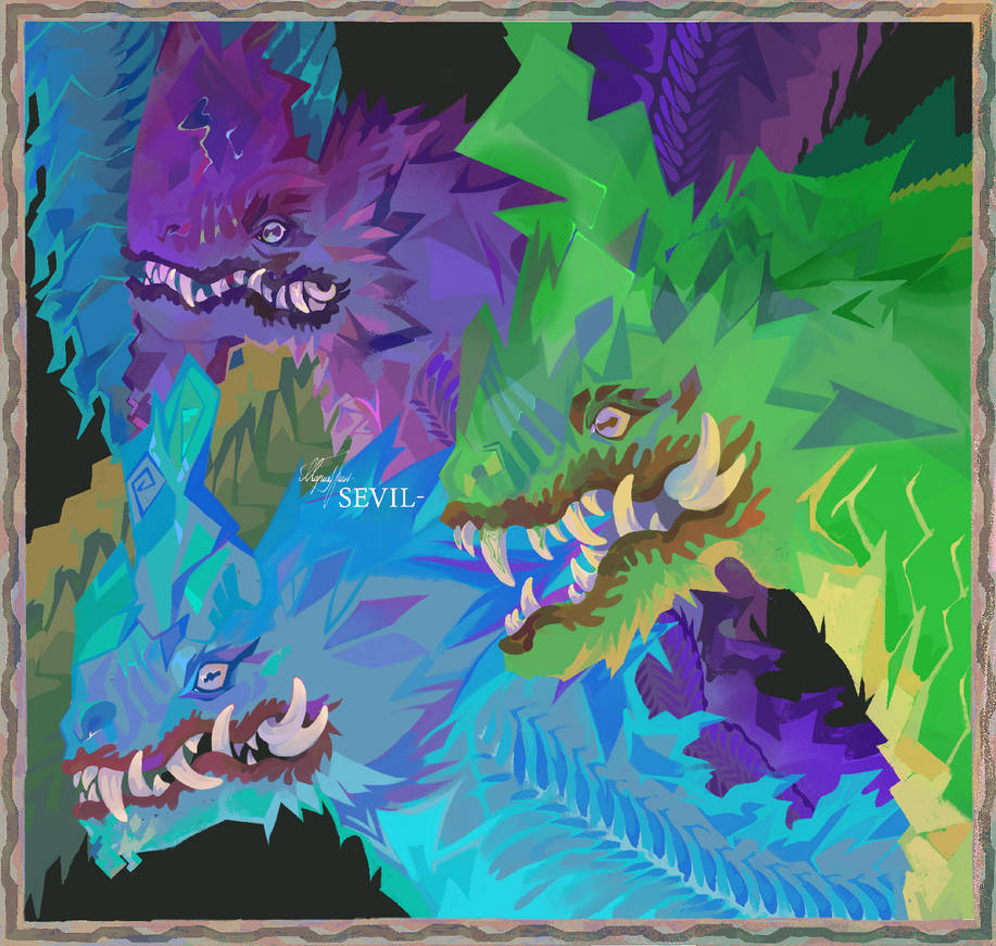 Dragons + Painting process by Sevils on DeviantArt
