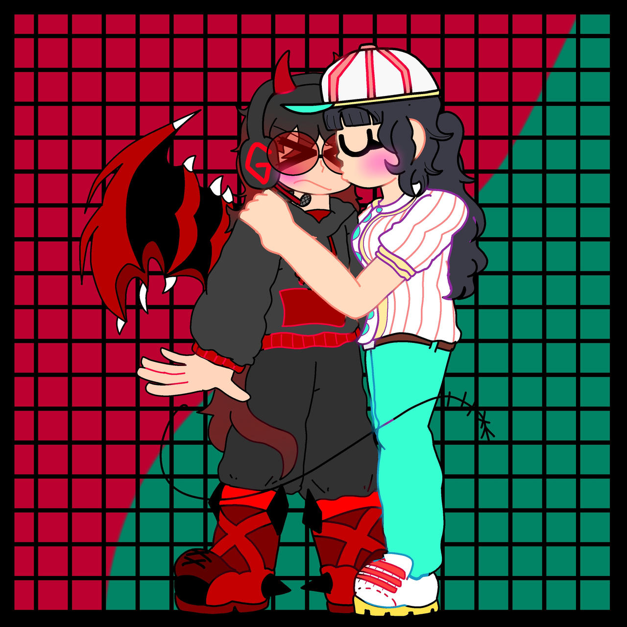 Python Kiss Jamieart Jamie kissing Garnet's cheek by AshtonDrawsss on DeviantArt
