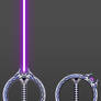 Purple double-bladed spinning lightsaber