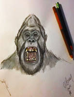 Sasquatch Ape Watercolor