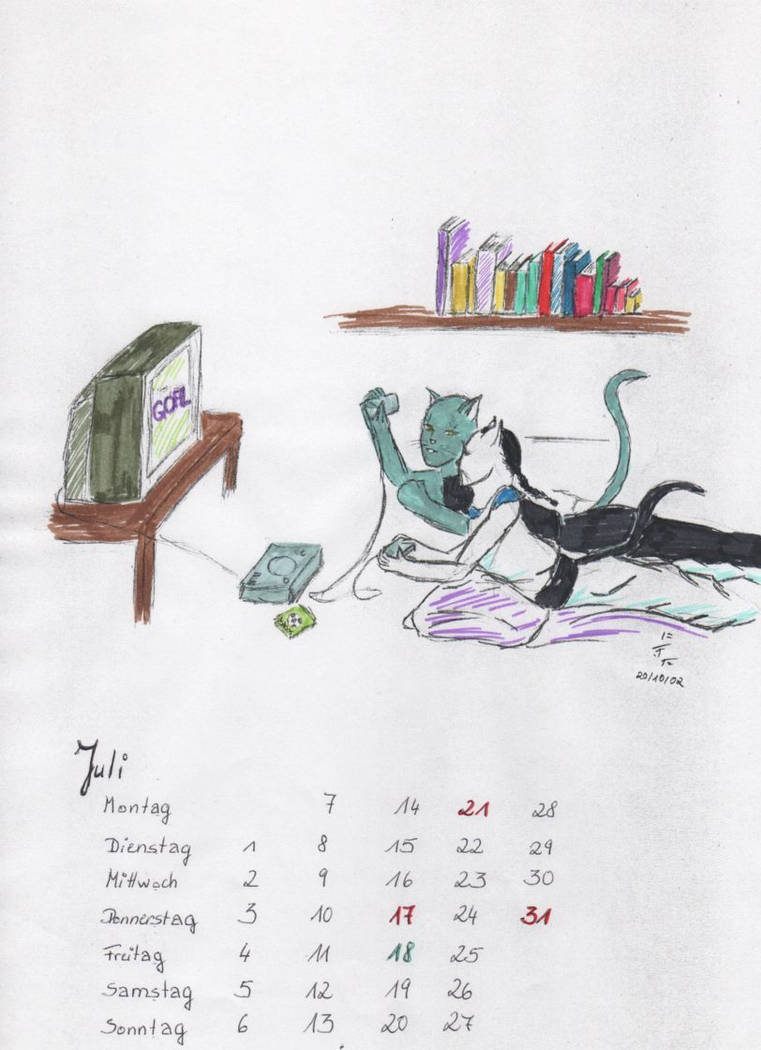 Calendar July 2003 by Almafan on DeviantArt