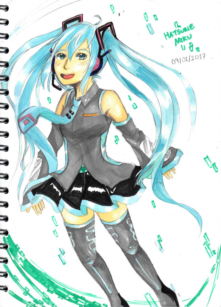 Hatsune Miku with Promarkers by miko-maestra on DeviantArt