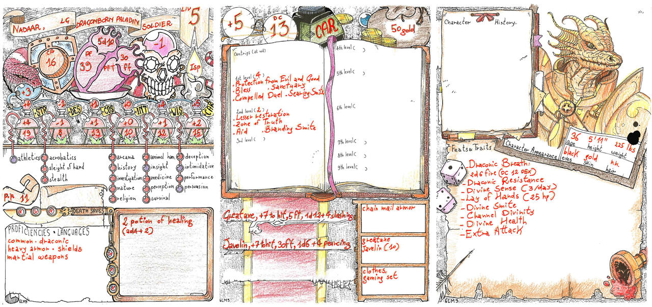 Character Sheet Art 6LM9 Sample by 6LM9 on DeviantArt