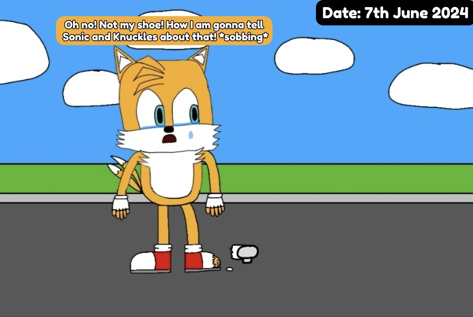 Tails Ripped Tails ripped his shoe by nikestrailyt on DeviantArt