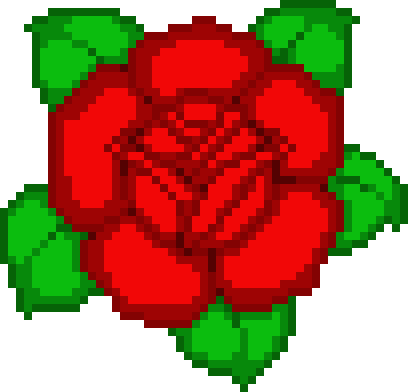 Pixel Red Rose by CKarla15 on DeviantArt