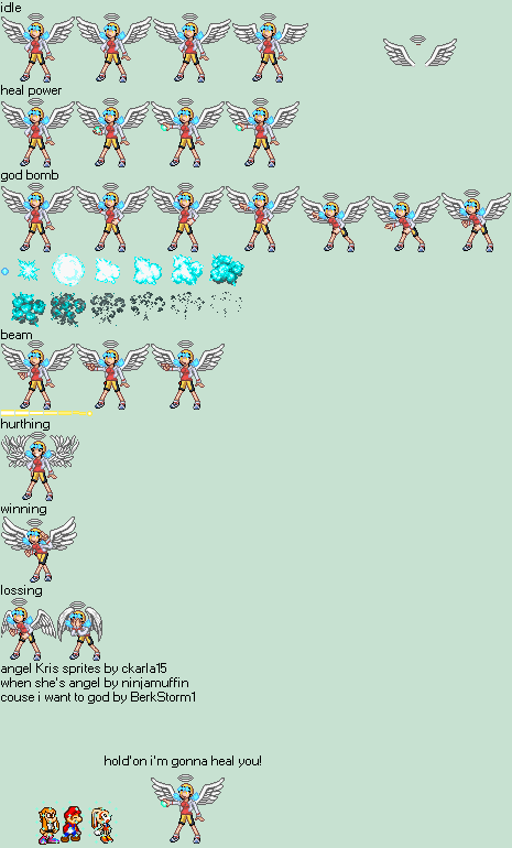angel Kris sprite sheet by CKarla15 on DeviantArt