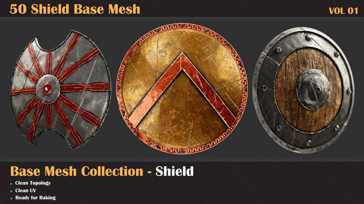 50 Shield Base Mesh - VOL 01 by miladkambari on DeviantArt