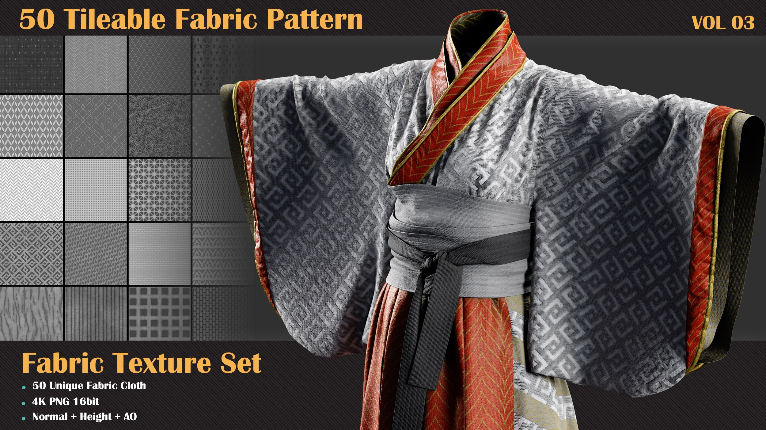 50 Tileable Fabric Pattern - VOL 03 by miladkambari on DeviantArt