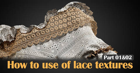 How to use of lace textures and trim sheet texture