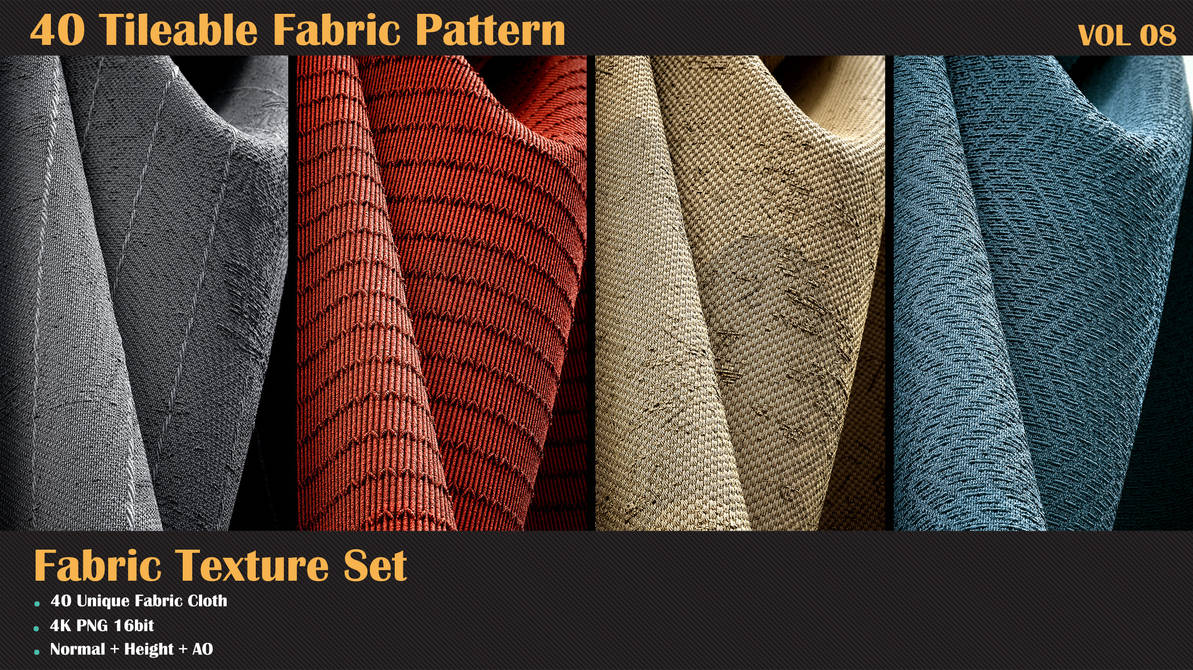 40 Tileable Fabric Pattern - VOL 08 by miladkambari on DeviantArt