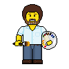 Lego'd Bob Ross