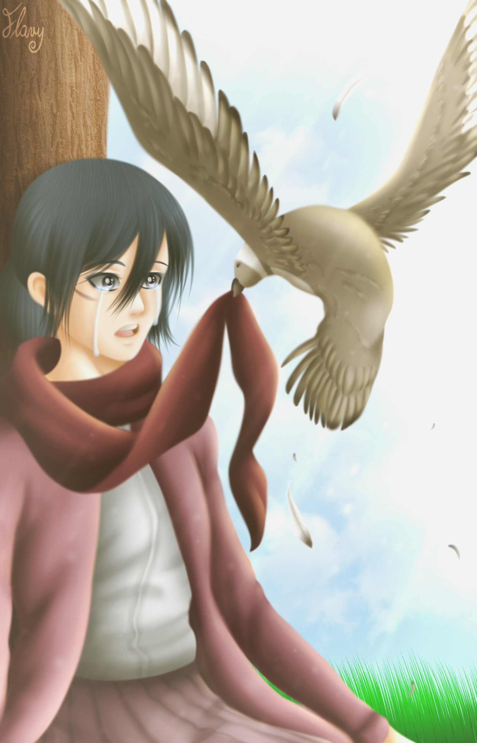 Mikasa Grasps Her Scarf Solemnly in New Attack on Titan Final