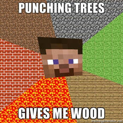 Punching trees in minecraft